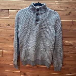 Old Navy Men's Half-Button Gray Sweater Size Medium